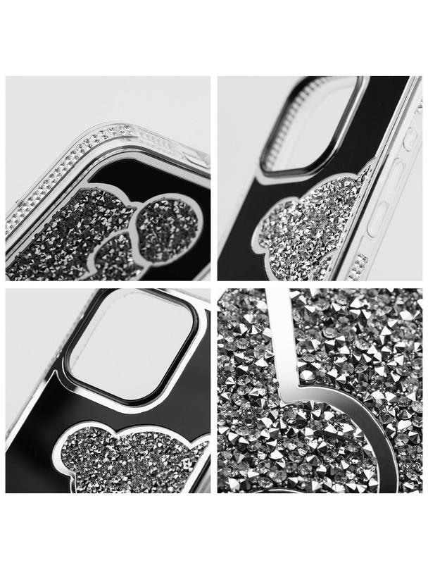 Futerał TEDDY BEAR do IPHONE 12 MINI srebrny