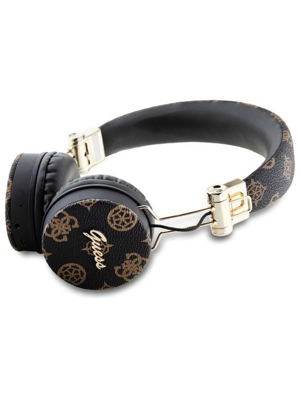 GUESS słuchawki bezprzewodowe bluetooth nagłowne ENC GUBH70EPOSMK (PU 4G Peony Script Round Shape) czarne