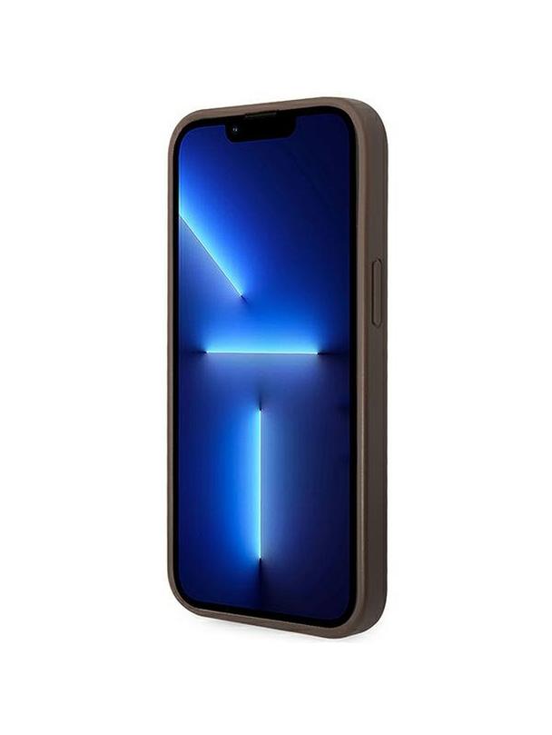 GUESS futerał do IPHONE 14 Plus GUHCP14MG4GFBR (4G Gold Logo) brązowy