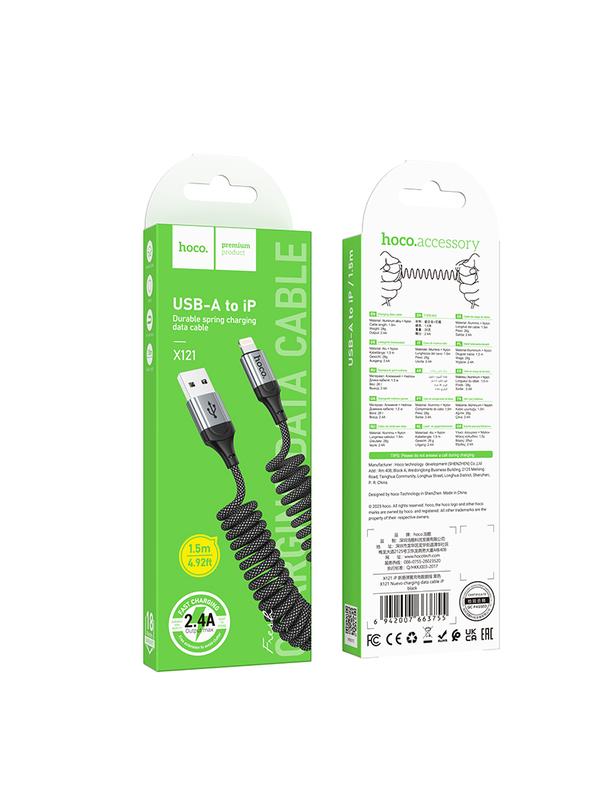 Kabel USB C do Lightning Hoco PD 27W 1,5 m X121 czarny