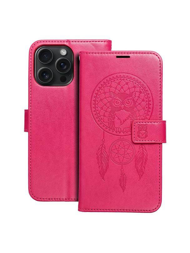 Kabura MEZZO Book do IPHONE 15 Pro Max łapacz snów magenta