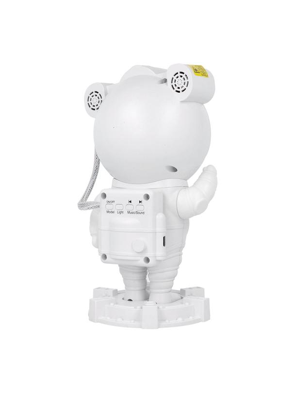 Projektor gwiazd astronauta z głośnikiem bluetooth X2501 biały