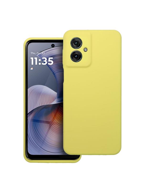 Futerał SILICONE 2mm do MOTOROLA G55 5G żółty