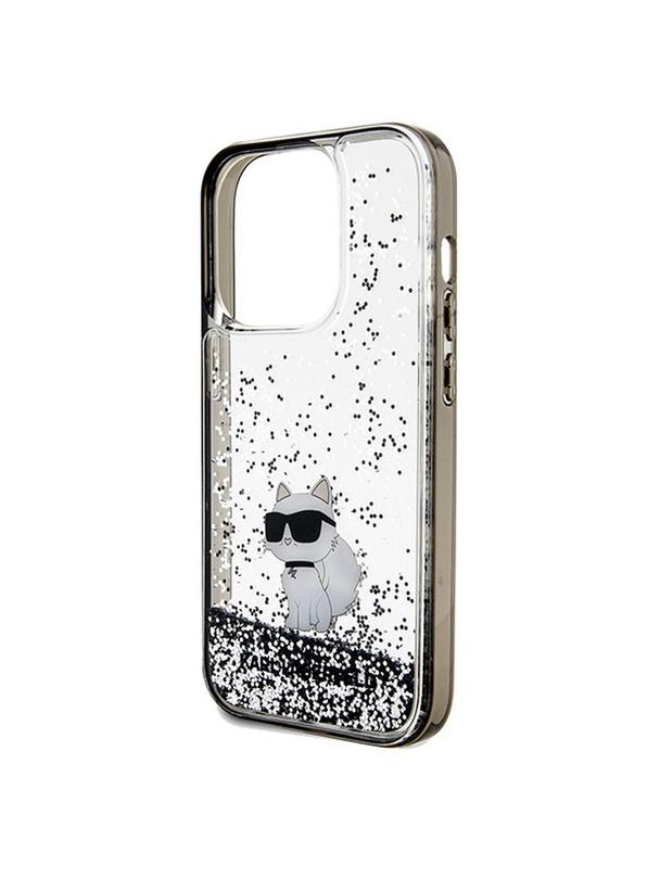 KARL LAGERFELD futerał do IPHONE 14 Pro Max KLHCP14XLKCNSK (Liquid Glitter C) transparentny