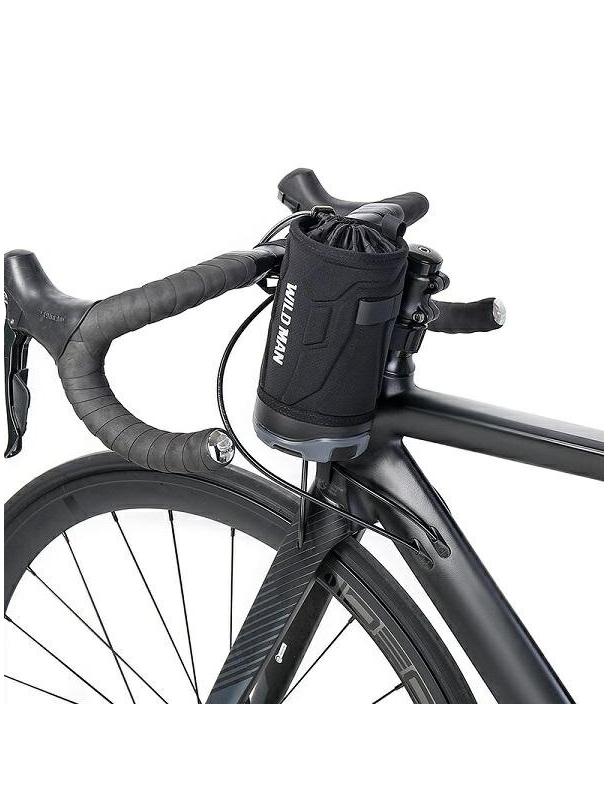 WILDMAN sakwa rowerowa na bidon na kierownicę 1L R1 czarna