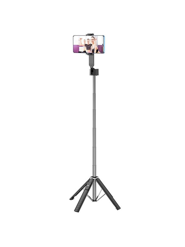 Selfie stick Hoco fourpod z pilotem bezprzewodowym K18 czarny