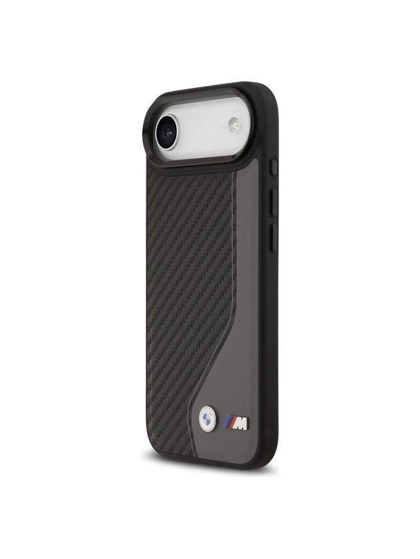 BMW futerał do IPHONE 17 Air kompatybilny z MagSafe BMHMP17M25PCCSCAK (PU Carbon Logo) anthracite