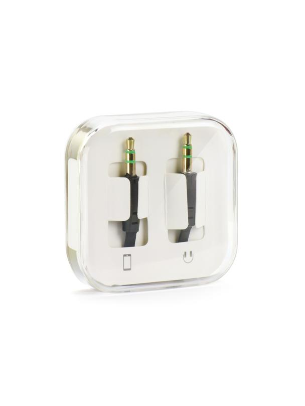 Kabel AUX Jack 3,5 mm (męski) do Jack 3,5 mm (męski) BOX 1m czarny