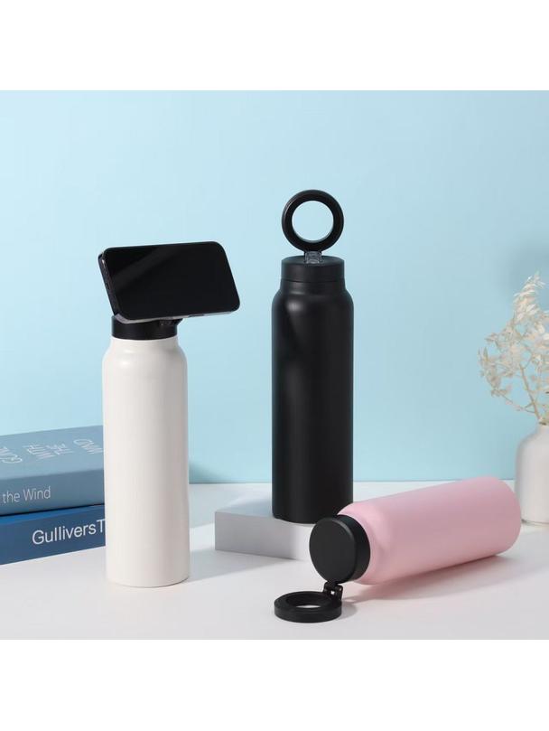 Butelka / bidon na wodę metal z uchwytem kompatybilnym z Magsafe 750ml niebieski