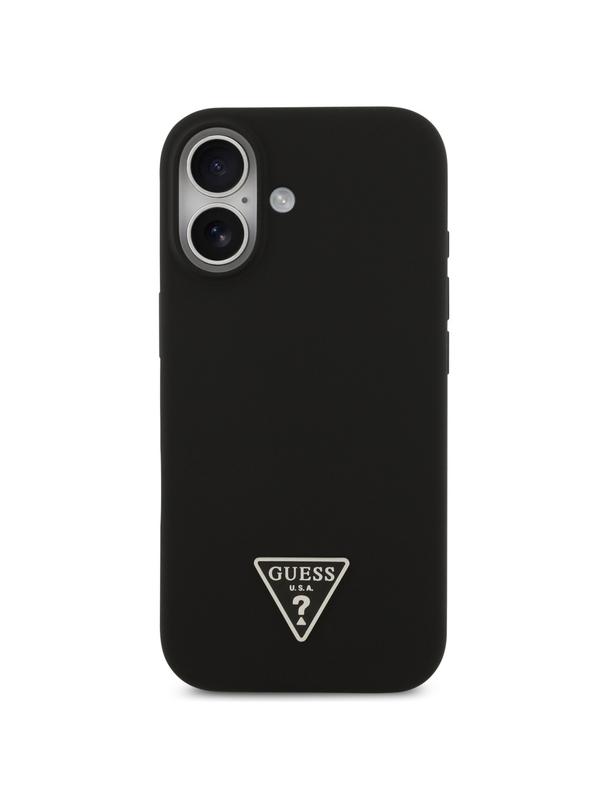 GUESS futerał do IPHONE 17 kompatybilny z MagSafe GUHMP17SSCTRLMK (Silicone W/ Triangle Logo) czarny