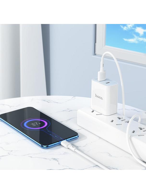 Kabel USB A do Micro USB Hoco 2,4A 1 m X83 biały