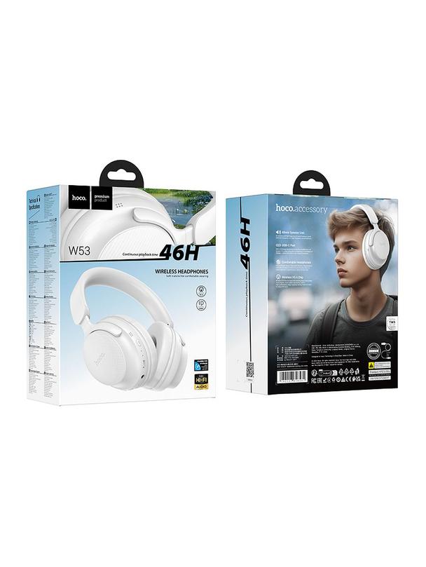 Słuchawki bezprzewodowe nauszne Hoco W53 białe