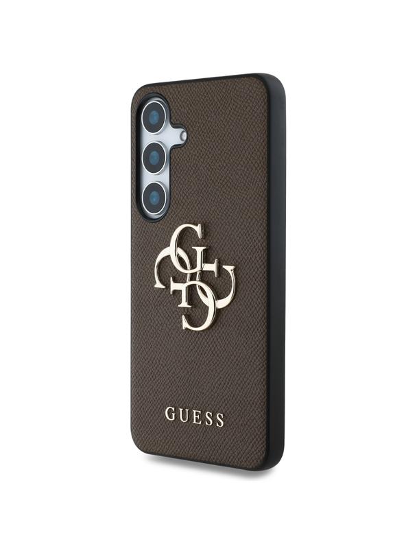 GUESS futerał do SAMSUNG S25 GUHCS25SPGT4MBW (PU Grained Big 4G and Classic Logo) brązowy