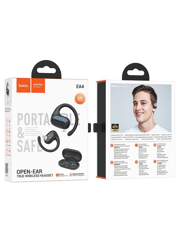 Słuchawki bezprzewodowe douszne Hoco TWS EA4 czarne