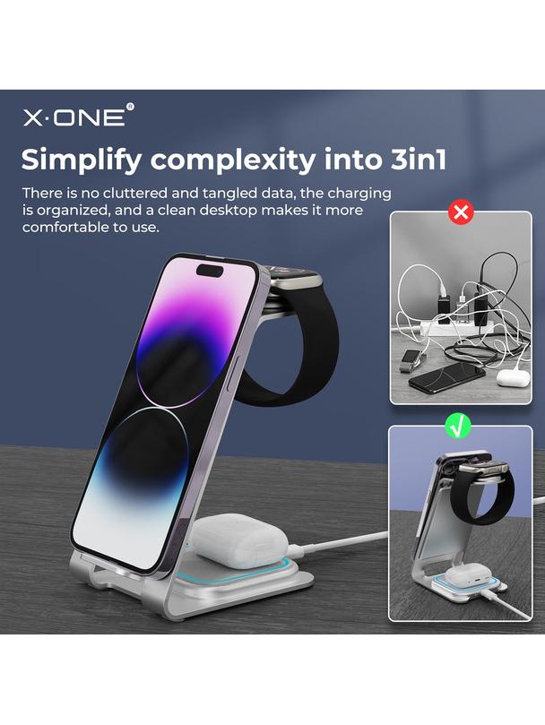 Ładowarka Bezprzewodowa X-ONE 3w1 22W