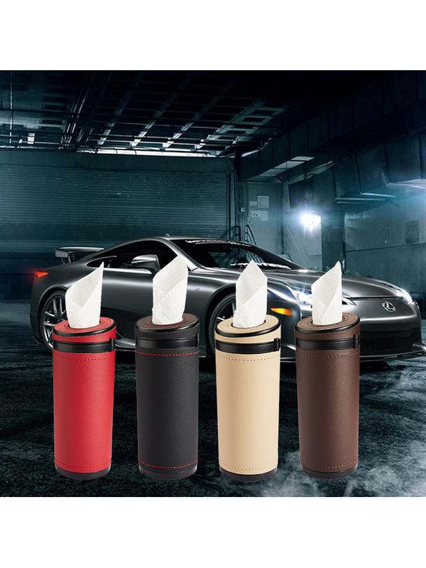 Pojemnik na chusteczki w kształcie tuby z opcją wybicia szyby czarny