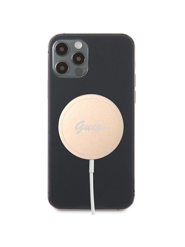 Ładowarka indukcyjna Guess zgodna z MagSafe 15W GUCBMSLRD złota