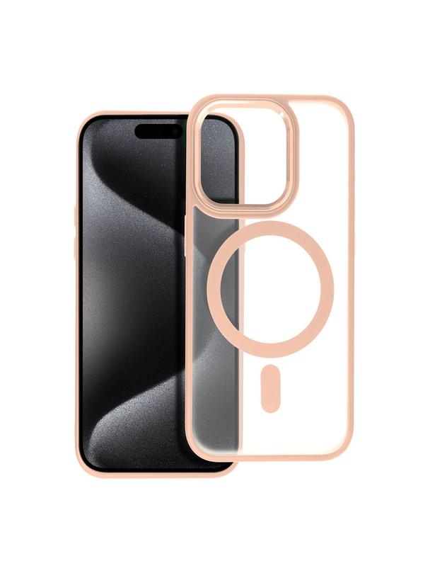 Futerał MATTE MAG COVER kompatybilny z MagSafe do IPHONE 15 Pro różowy