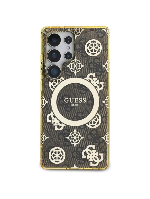 GUESS futerał do SAMSUNG S25 Ultra GUHMS25LH4PYEEW (Magnetic IML Peony on 4G Background) brązowy