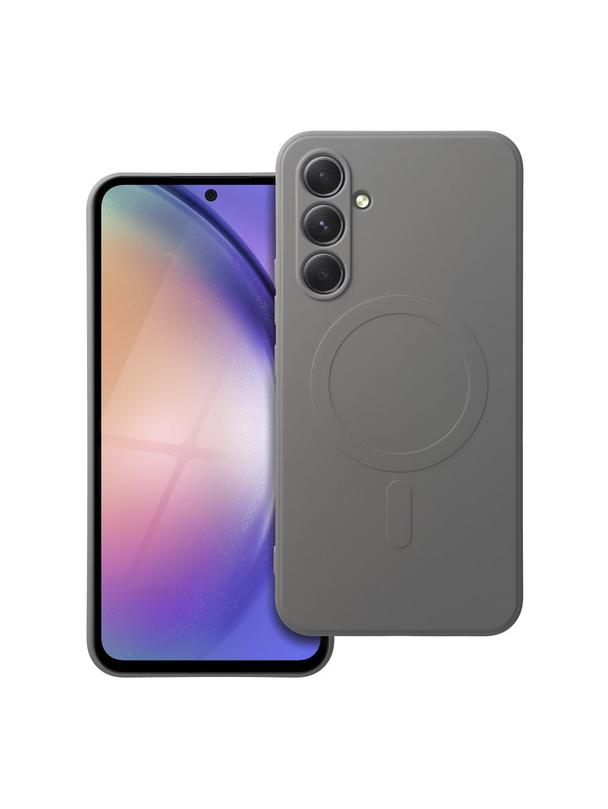 Futerał SILICONE MAG COVER kompatybilny z MagSafe do SAMSUNG A54 tytanowy szary