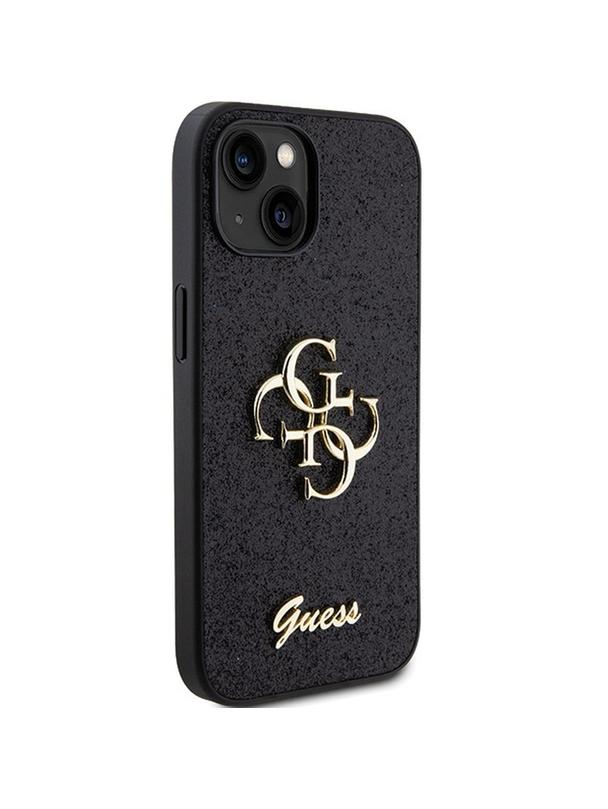 GUESS futerał do IPHONE 15 GUHCP15SHG4SGK (Fixed Glitter Big 4G) czarny