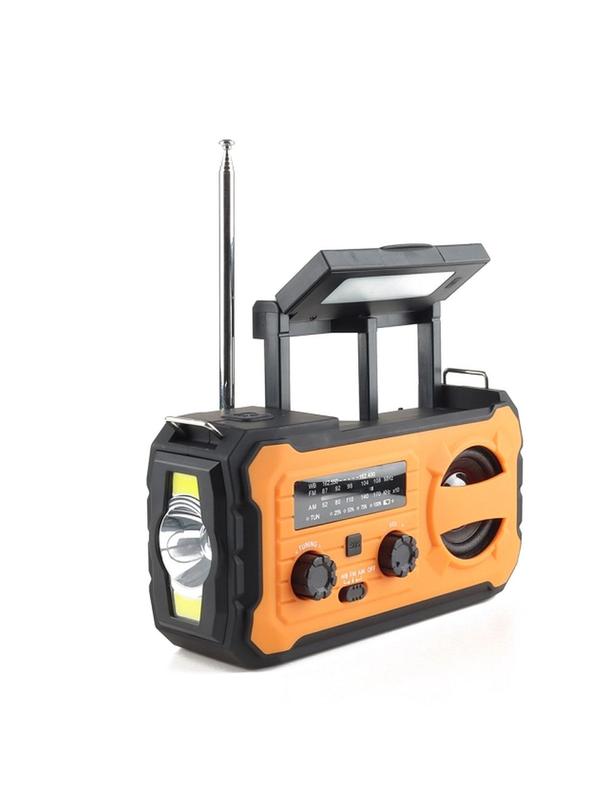 PRISTAR radio FM z latarką 4000 mAh YX328 pomarańczowe