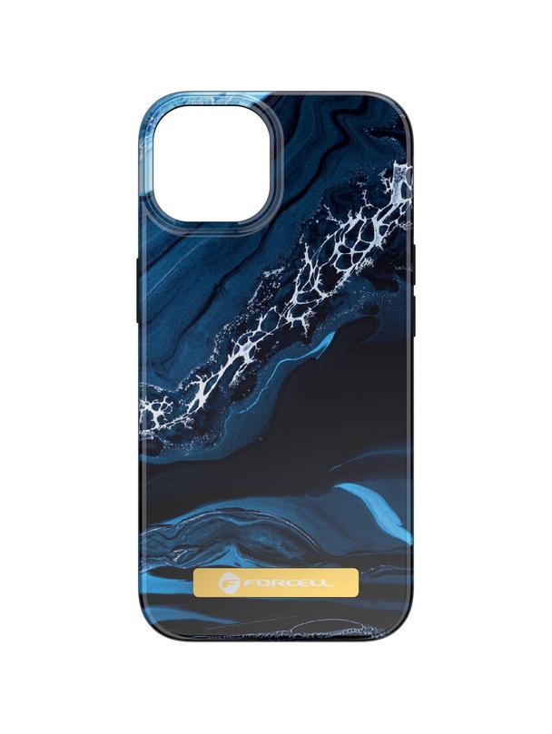 Etui na iPhone 14 Forcell F-Protect Mirage zgodny z MagSafe ocean marble