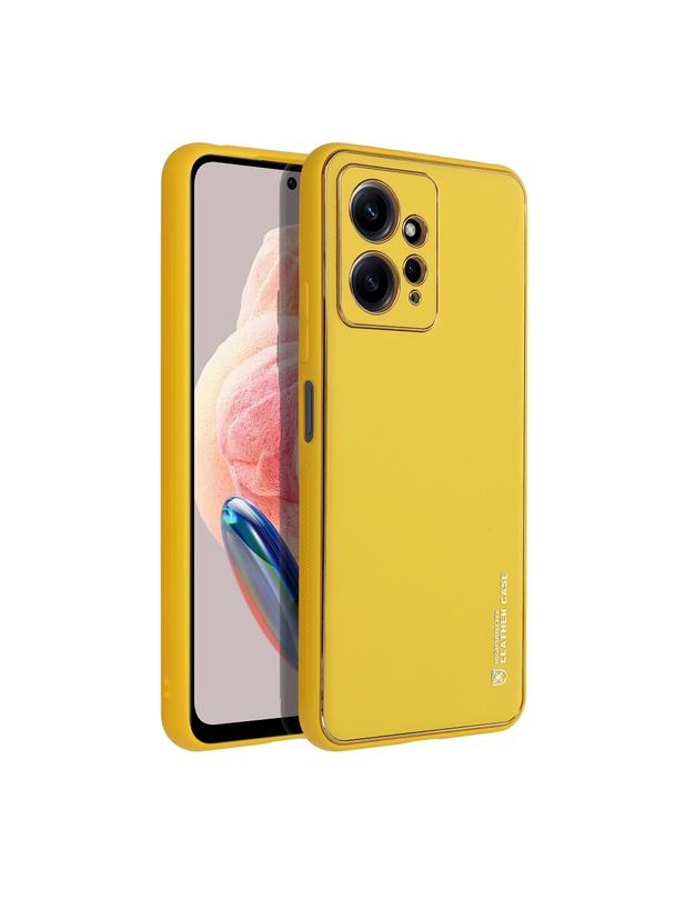 Futerał LEATHER CASE skórzany do XIAOMI Redmi Note 12 4G żółty