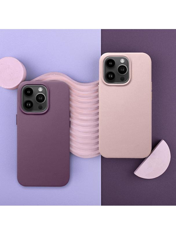 Futerał LEATHER MAG COVER kompatybilny z MagSafe do IPHONE 16 Pro różowy