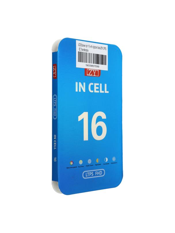 Wyświetlacz do iPhone 16 z ekranem dotykowym czarnym (ZY-LTPS) IC Transferable