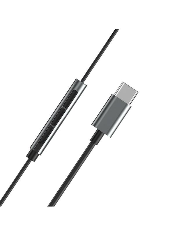 WiWU - Słuchawki stereo na kablu EB315 USB C (DAC) - szare