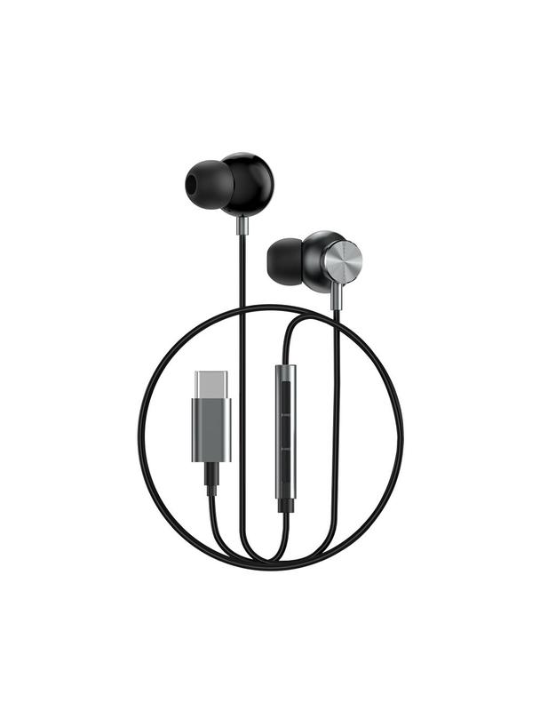 WiWU - Słuchawki stereo na kablu EB315 USB C (DAC) - szare