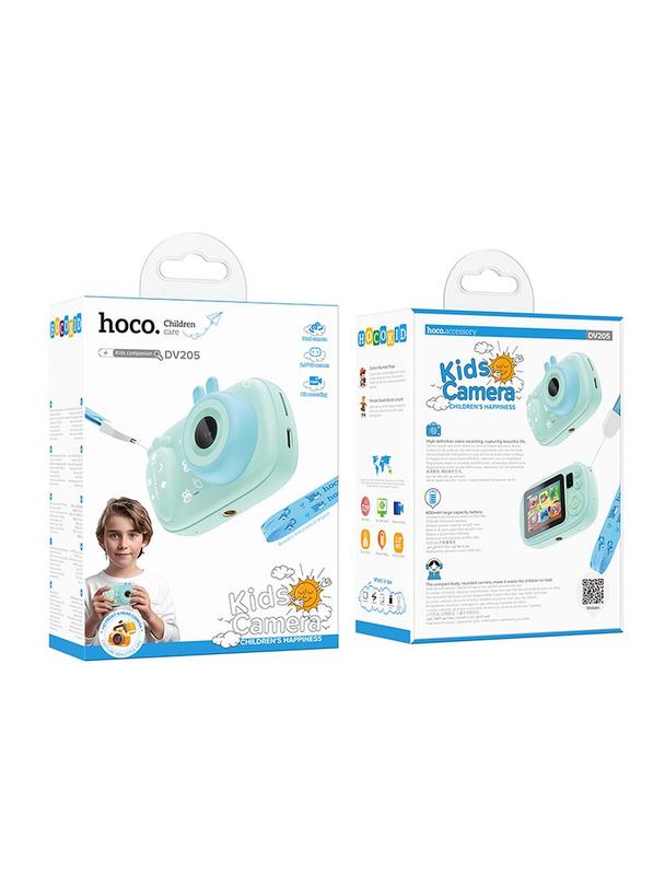 Aparat cyfrowy dla dzieci z funkcją selfie Hoco 1MP 2,0" HD Ready DV205 niebieski