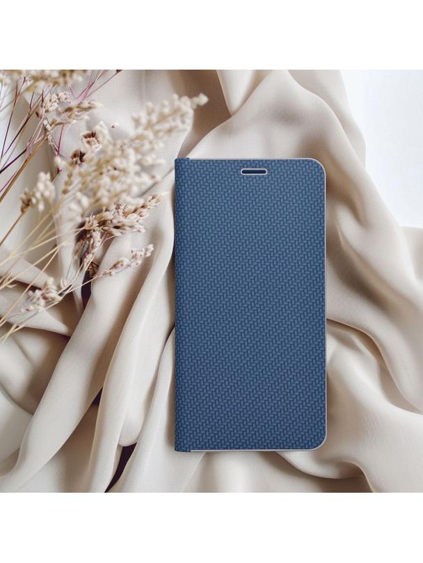 Kabura LUNA Book Carbon do IPHONE 15 niebieski