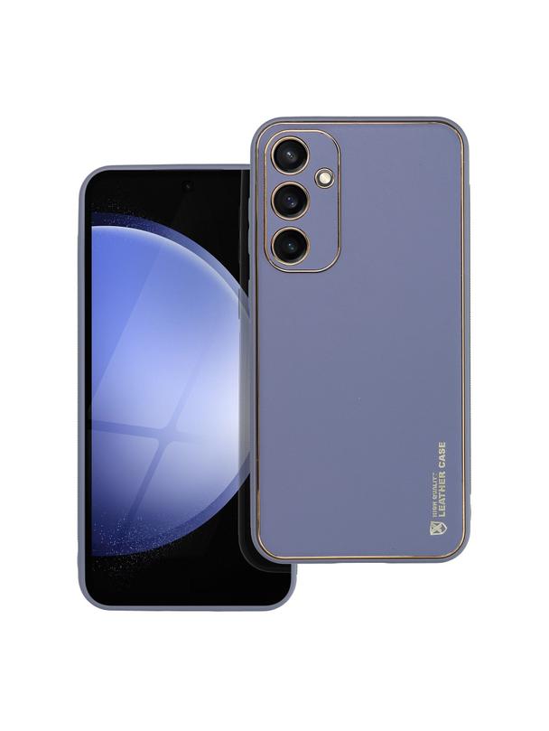 Futerał LEATHER CASE skórzany do SAMSUNG S23 FE niebieski