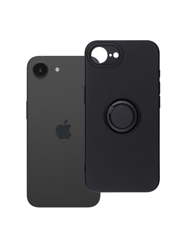 Futerał do iPhone 16e (SE 4 2025) Silicone Ring czarny
