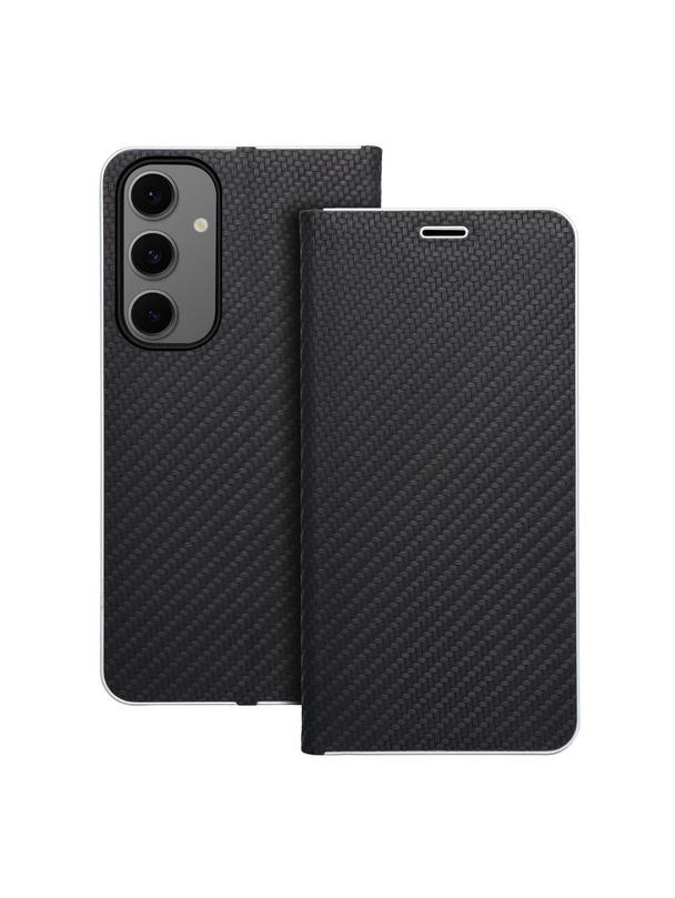Kabura LUNA Book Carbon do SAMSUNG S24 FE czarny