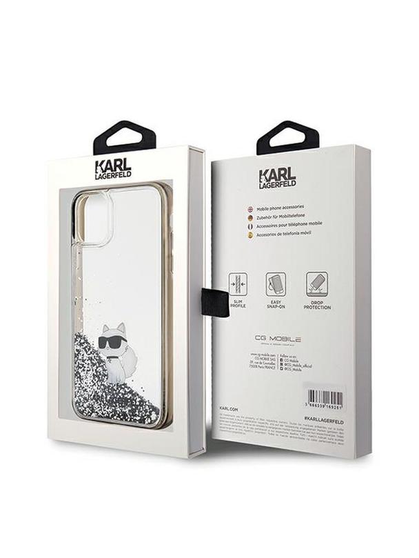 KARL LAGERFELD futerał do IPHONE 11 KLHCN61LKCNSK (Liquid Glitter C) transparentny