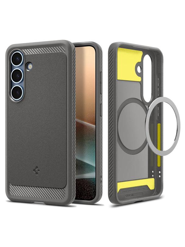 SPIGEN futerał RUGGED ARMOR MAG kompatybilny z MagSafe do SAMSUNG S25 marble grey