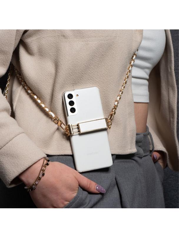 Łańcuch / Smycz z uchwytem GLAMOUR wszystkie modele max 80mm szer. BIAŁY