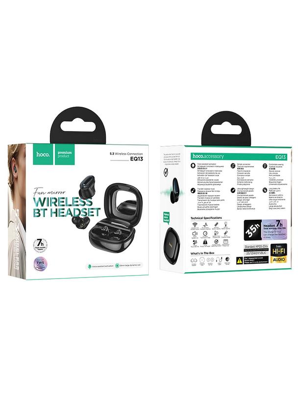 Słuchawki bezprzewodowe douszne Hoco TWS EQ13 czarne
