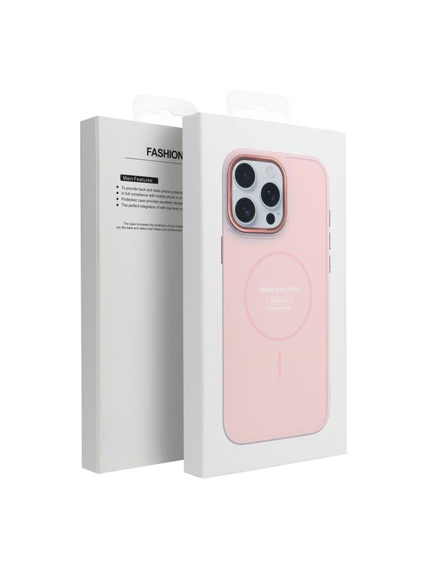 Futerał FRAME MAG COVER kompatybilny z MagSafe do SAMSUNG A17 pudrowy róż