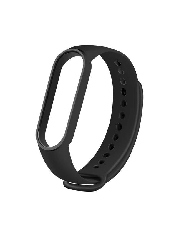 Pasek silikonowy do XIAOMI Mi Band 5 / 6 / 7 czarny (01)