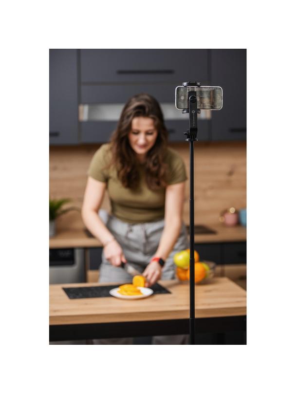 Selfie stick Forcell F-Grip S150XL tripod z pilotem bezprzewodowym czarny 0INT