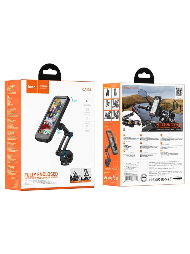 Uchwyt na telefon do roweru / motocykla Hoco CA101 czarny
