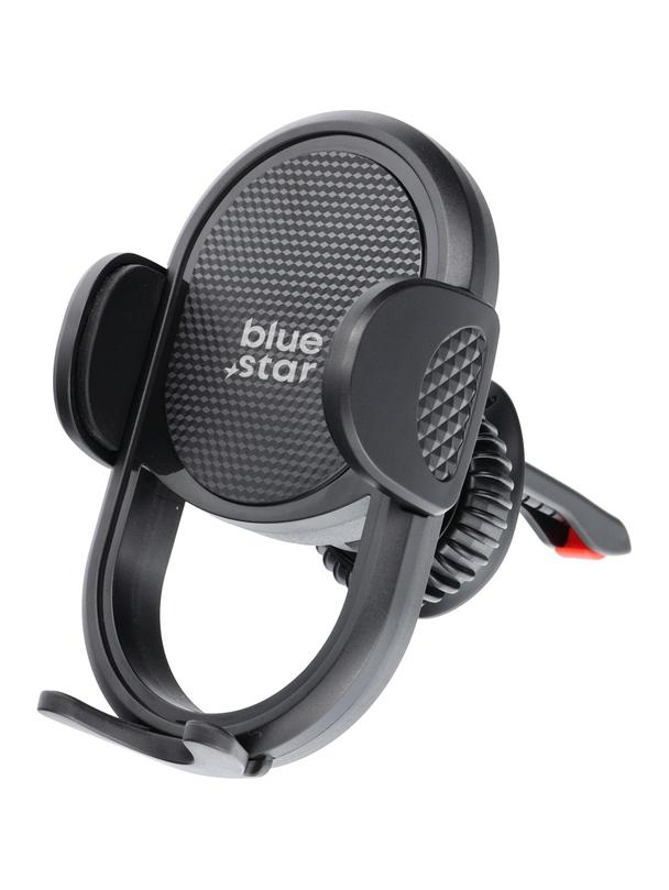 Uchwyt na telefon do samochodu grawitacyjny Blue Star Smart Lock Smile do kratki czarny