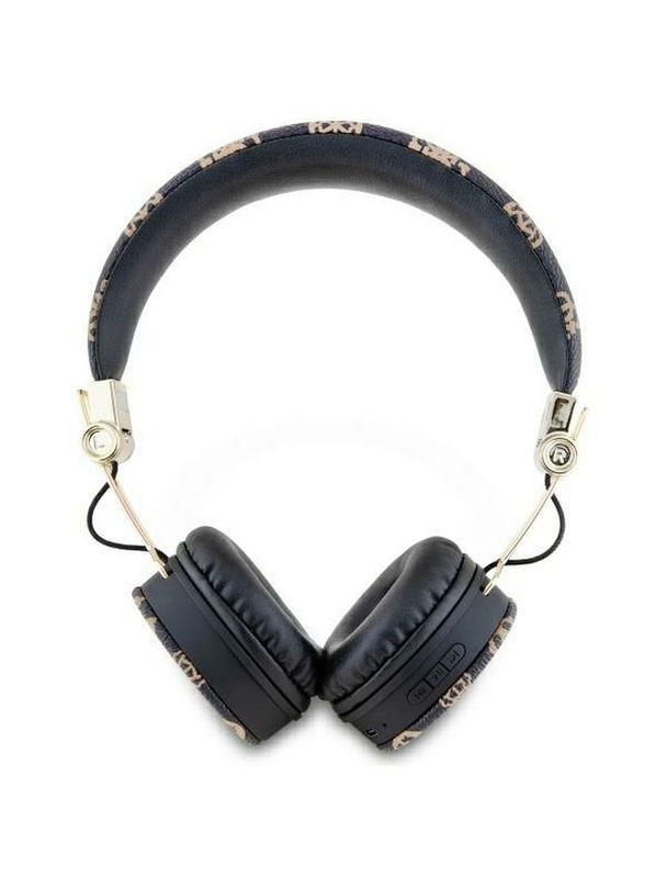 GUESS słuchawki bezprzewodowe bluetooth nagłowne ENC GUBH70EPOSMK (PU 4G Peony Script Round Shape) czarne