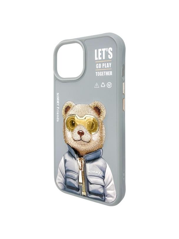 NIMMY futerał COOL&CUTE 2.0 Bear do IPHONE 15 szary