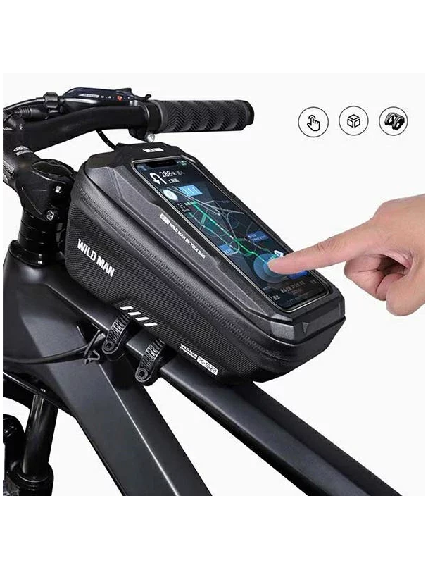 WILDMAN sakwa rowerowa na ramę na zamek 1L (4" - 7") XS2 czarna