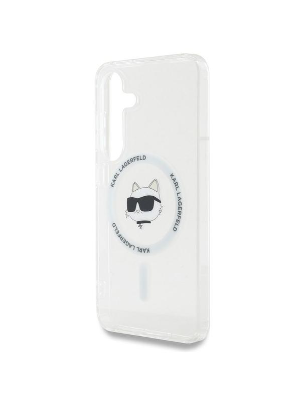 KARL LAGERFELD futerał do SAMSUNG S25 KLHMS25SHLSCHH (Magnetic IML Metal Choupette Head) biały